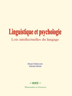 cover image of Linguistique et psychologie